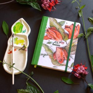 sketchbook flora aquarela