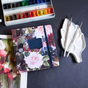 sketchbook aquarela flora