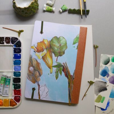 Sketchbook 27x17,5 capa Ipê Amarelo - Imagem 3