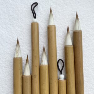 Pincel caligráfico, cabra + lobo