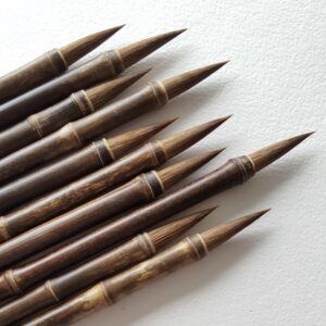 Pincel caligráfico, com cabo de bambu