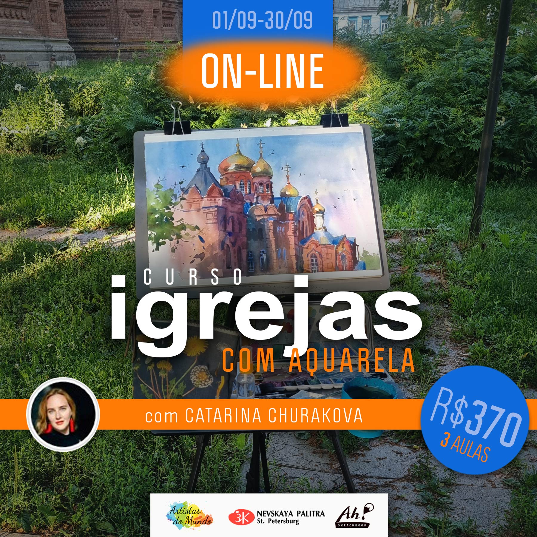 Curso ON-LINE "Igrejas com Aquarela''